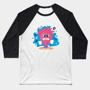 Angry Cartoon Boy. Baseball T-Shirt